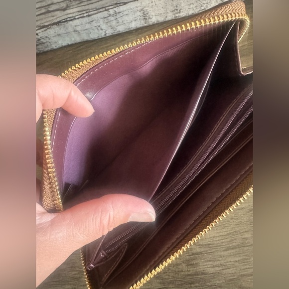 Coach Accordion Zip Wallet Signature Victorian Floral Print - Picture 10 of 11